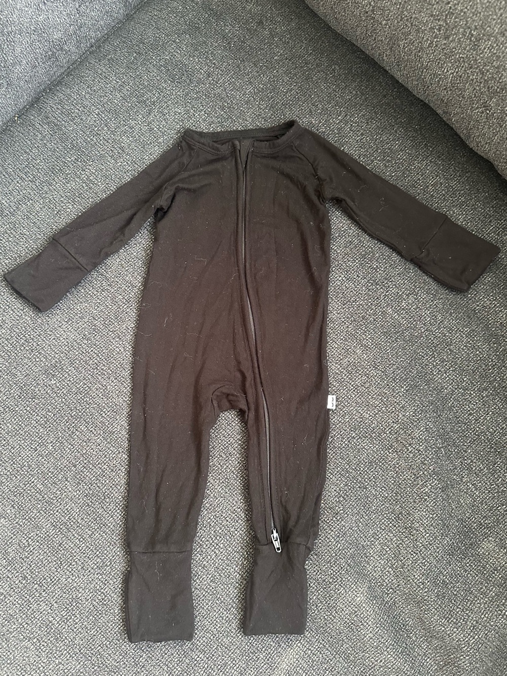 Little Sleepies Black Zippy Newborn